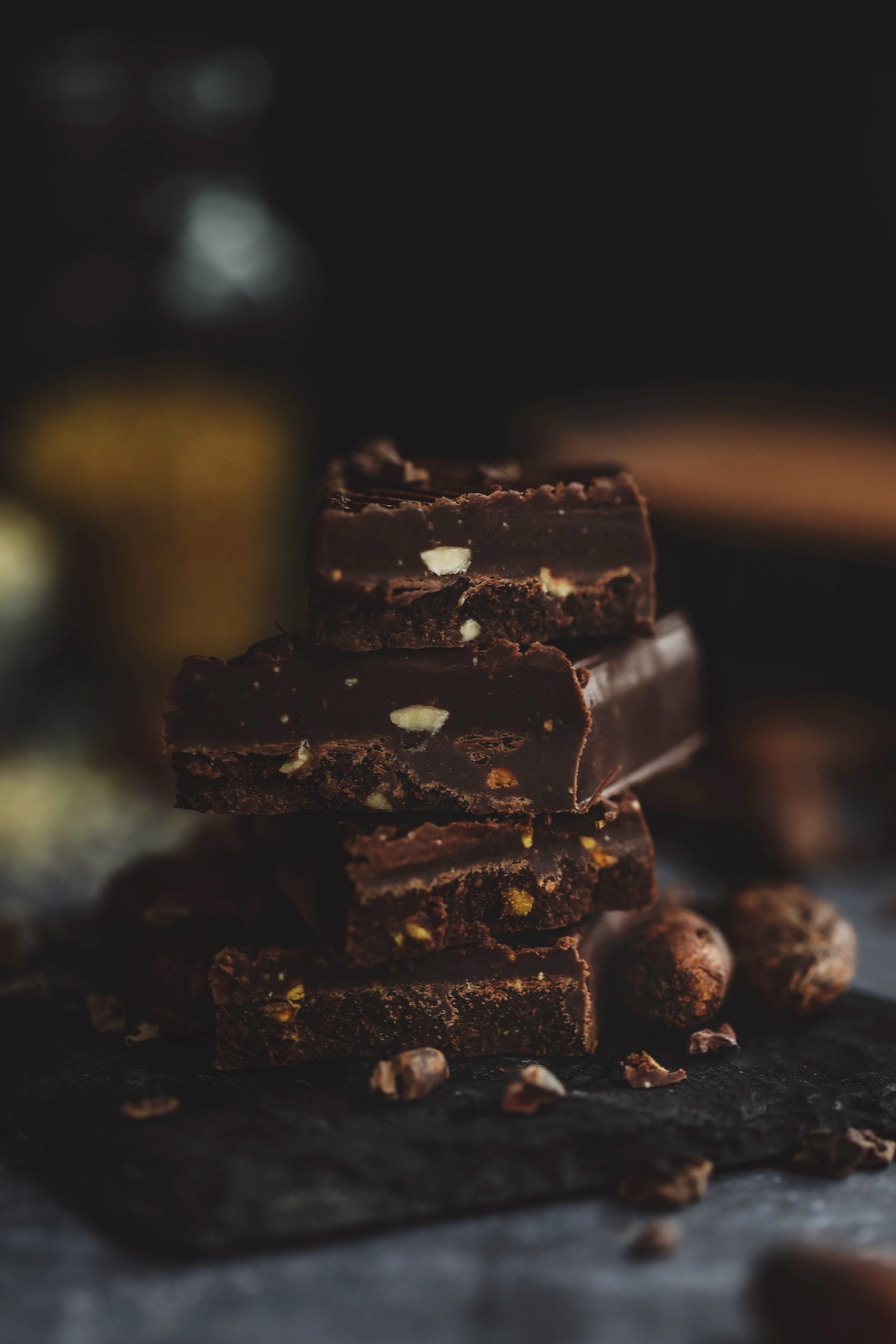 Stack of chocolate bars