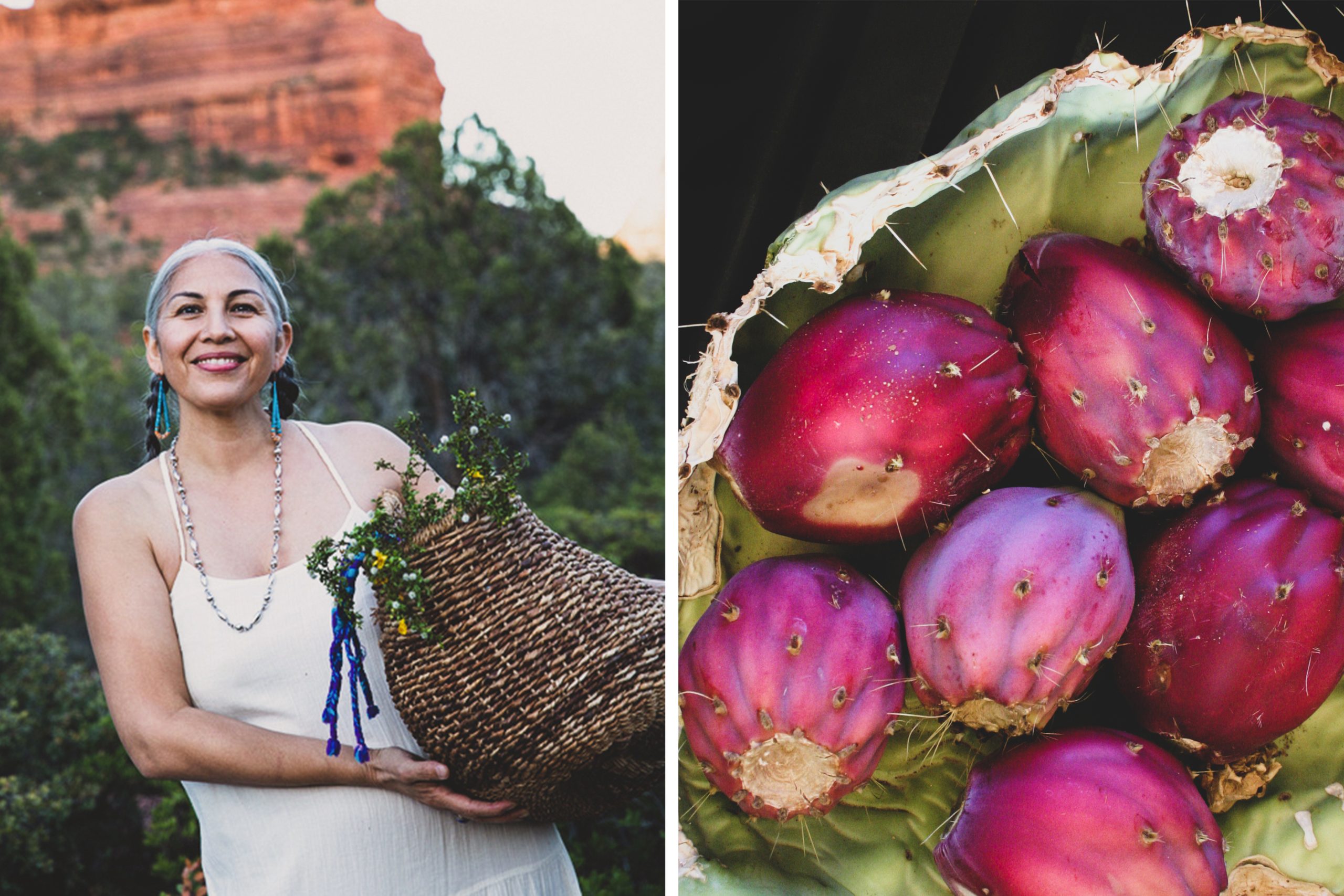 Felicia Cocotzin Ruiz and prickly pears