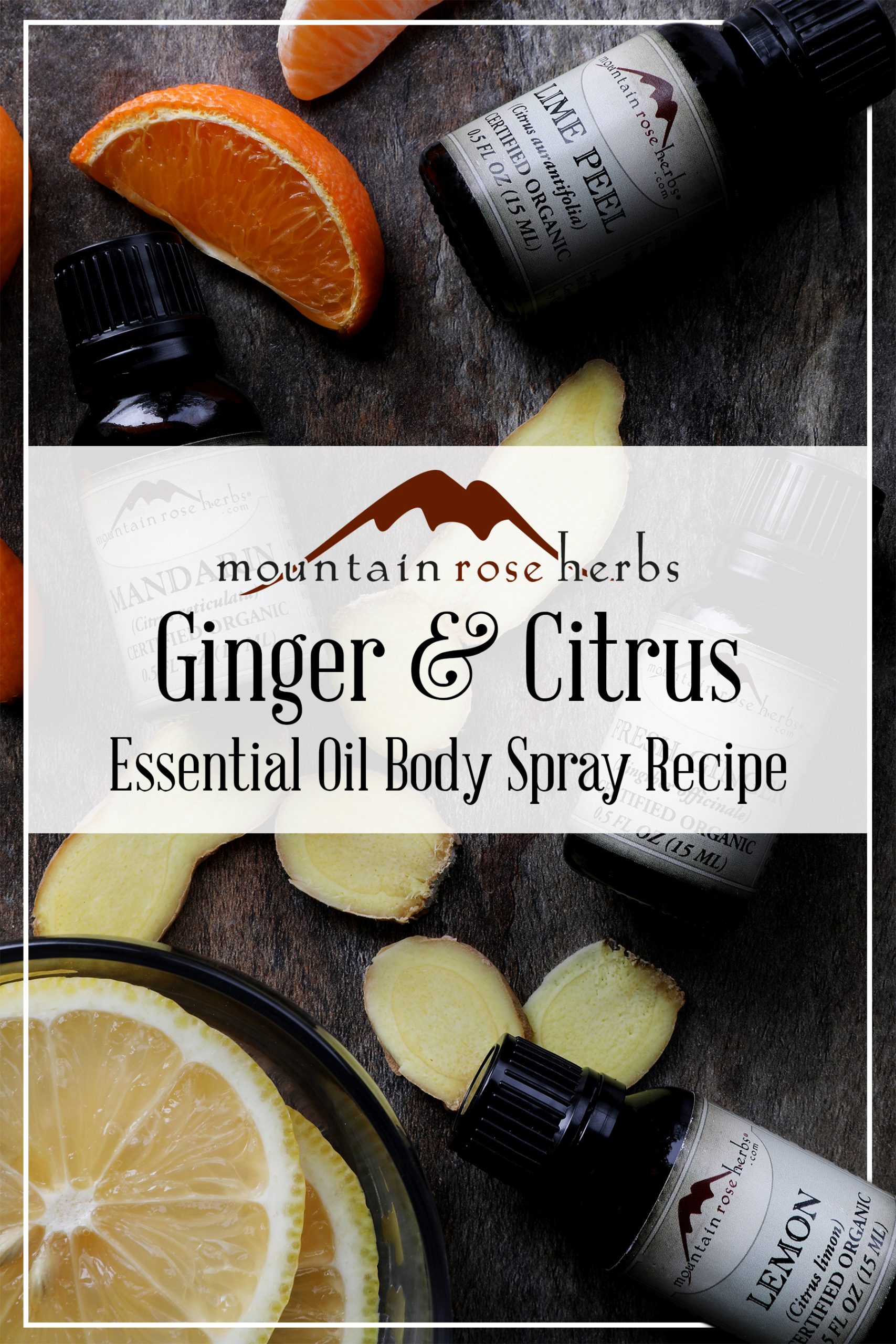 Pin to Ginger and Citrus Essential Oil Body Spray Recipe