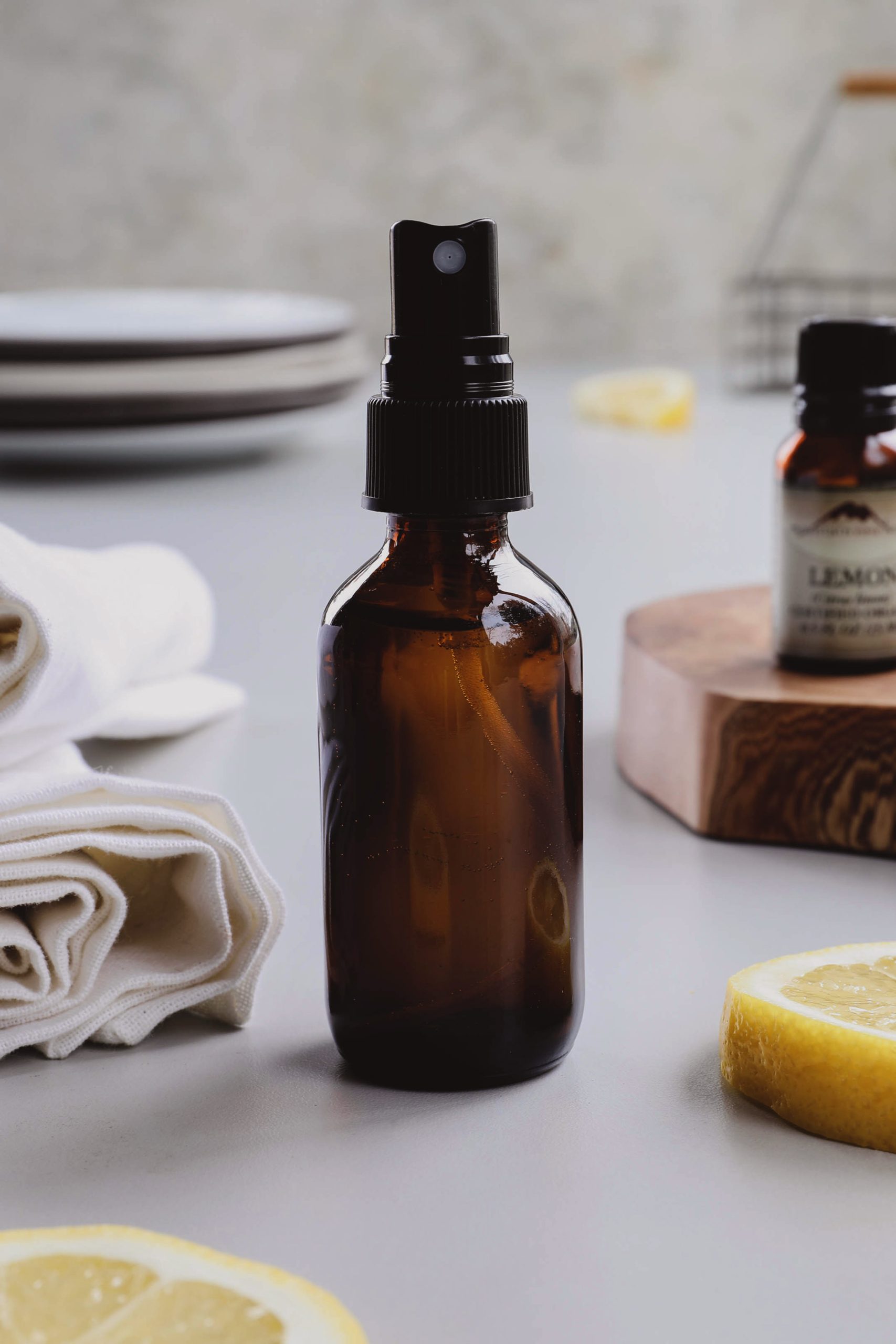 amber glass spray bottle