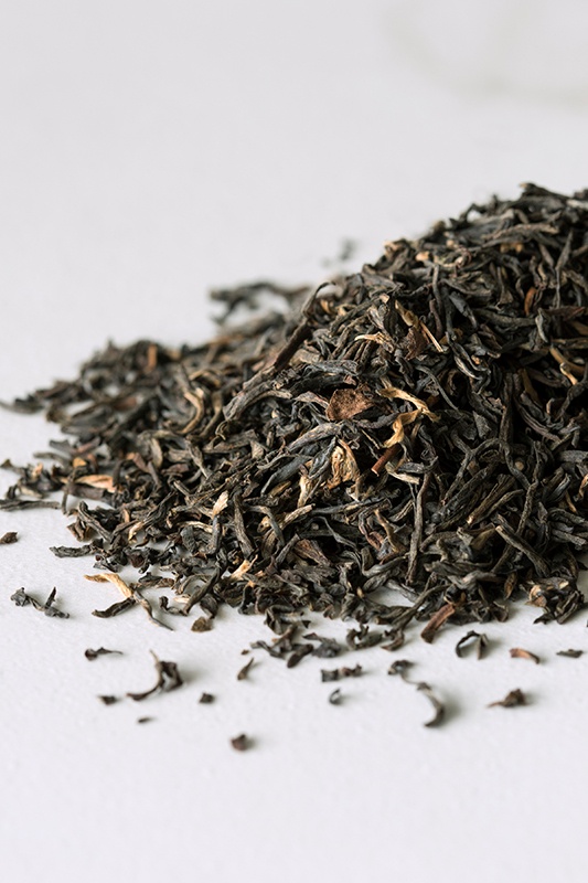 pile of organic loose-leaf black tea from North India