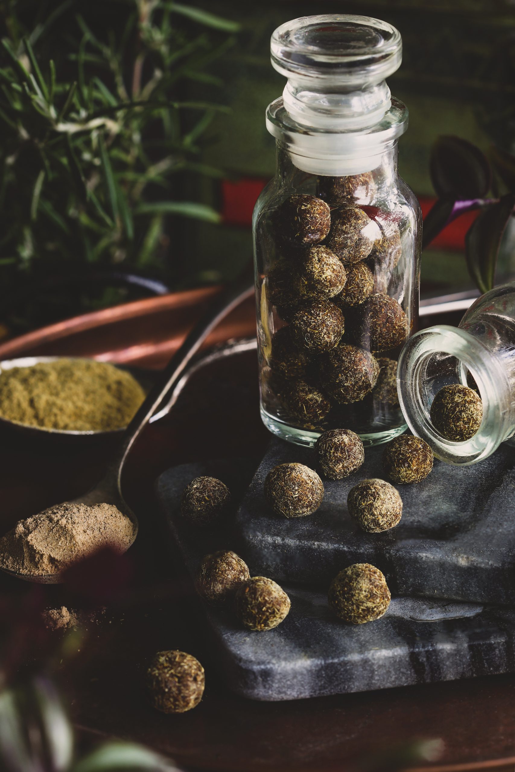 Osha Root Pastilles in bottle. 