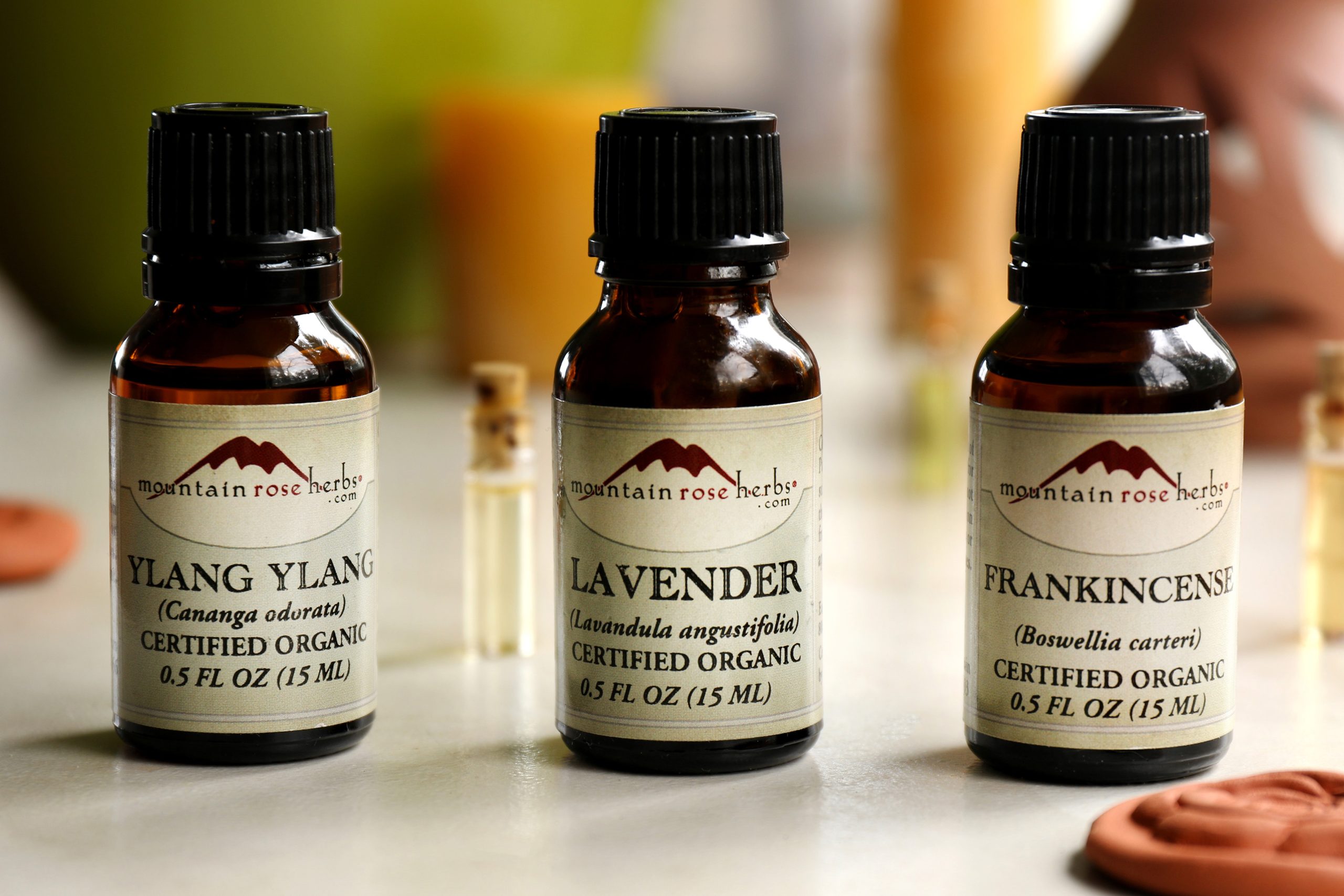 The most popular essential oils offered by Mountain Rose Herbs are organic lavender, organic frankincense, and organic ylang ylang. With varying aromas from floral to earthy, these essential oils bring a sense of calm and support to any home diffuser.