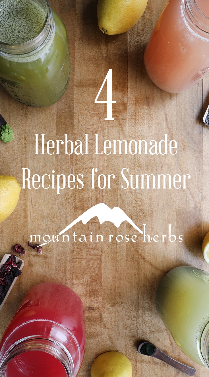 4 Homemade Herbal Lemonade Recipes Pinterest Pin from Mountain Rose Herbs