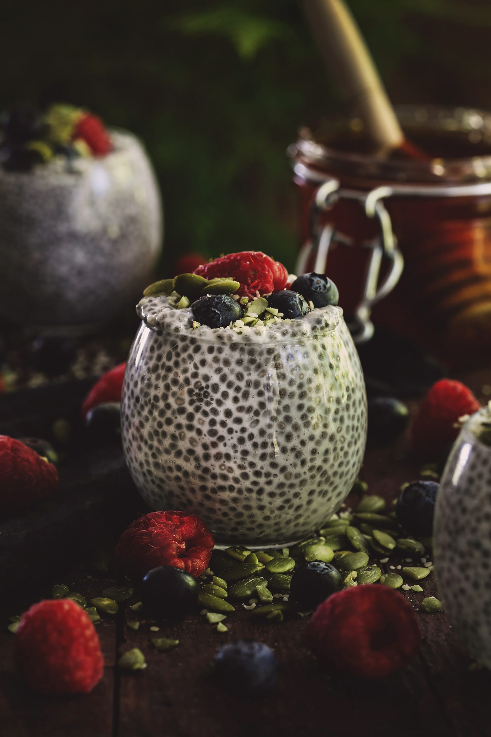 Chia pudding in a jar