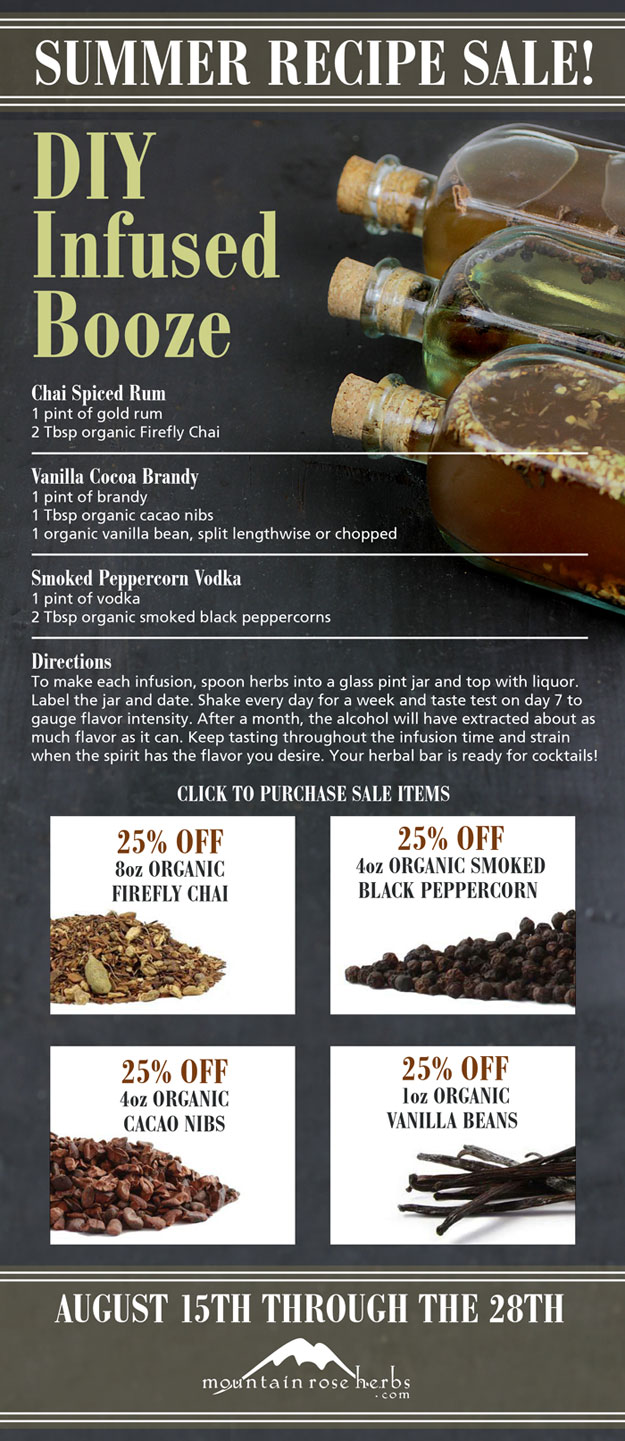 DIY Infused Booze - 25% Off Sale